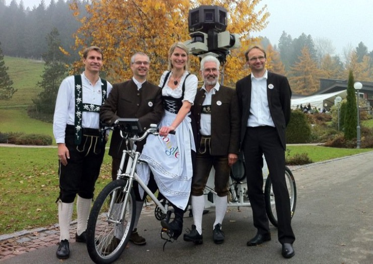 Hier einige deutsche Verfechter von Google Street View zu Fahrrad im Allgäu