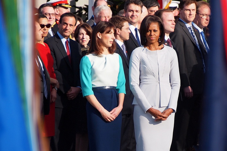 Samantha Cameron und Michelle Obama. Offizieller Staatsbesuch in den USA