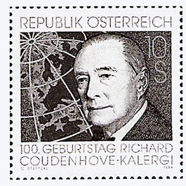 Timbre pour le 100e anniversaire de Richard Coudenhove-Kalergi | ©wikipedia