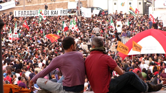 Manifestation à Rome, le 3 octobre 2009