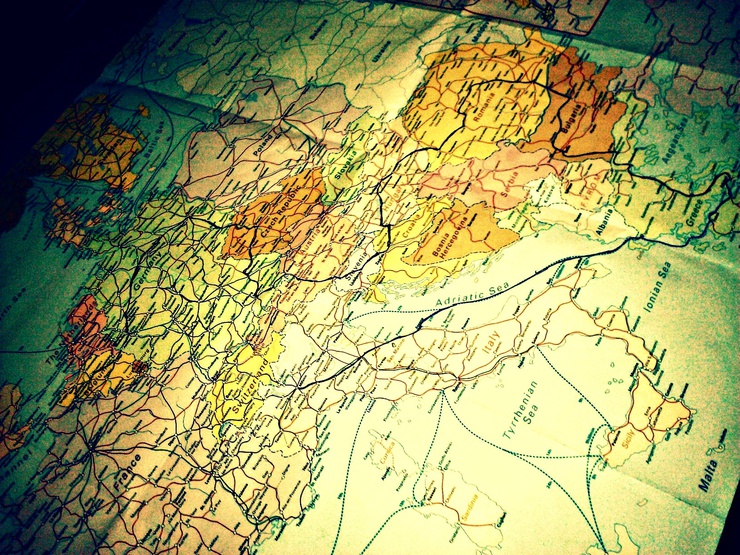 El viaje en tren de los Verdes sobre un mapa.