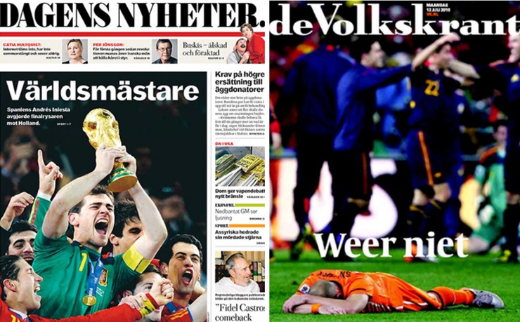 The Swedish cover also appeared on Spain's ABC cover