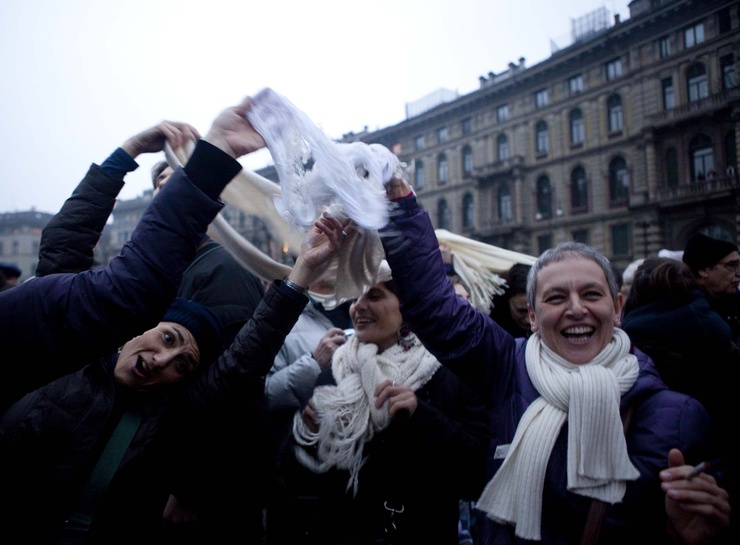 A Rome, piazza del Popolo, elles étaient 200.000