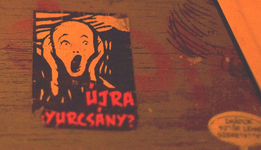 Auto-collant de campagne: "De nouveau Gyurcsány? Jamais" ©DR