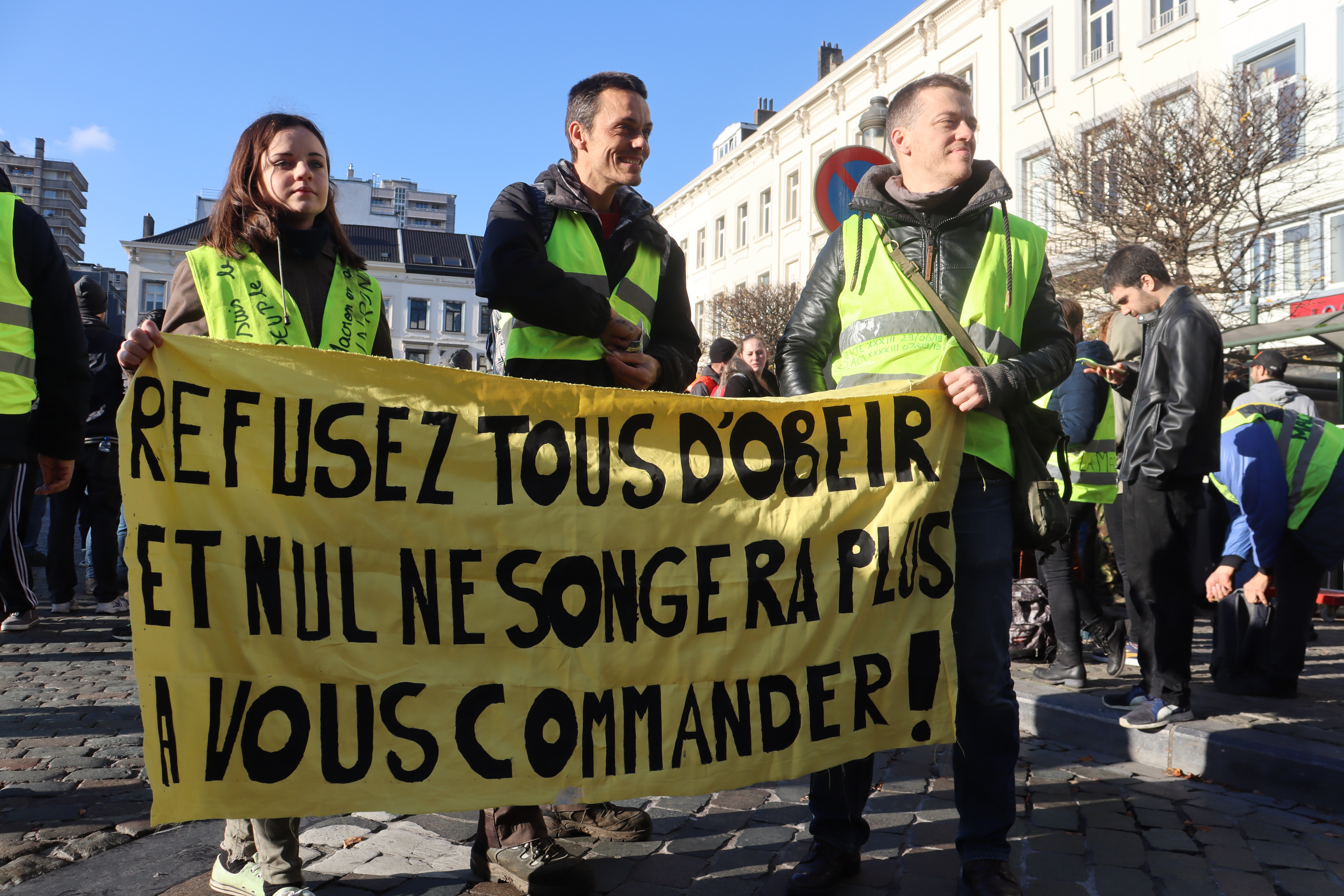 13 heures, début de la manifestation à Bruxelles © Safouane Abdessalem