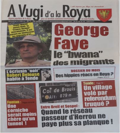 Premier numéro d’A Vugi d’a la Roya, le 24 juillet 2017