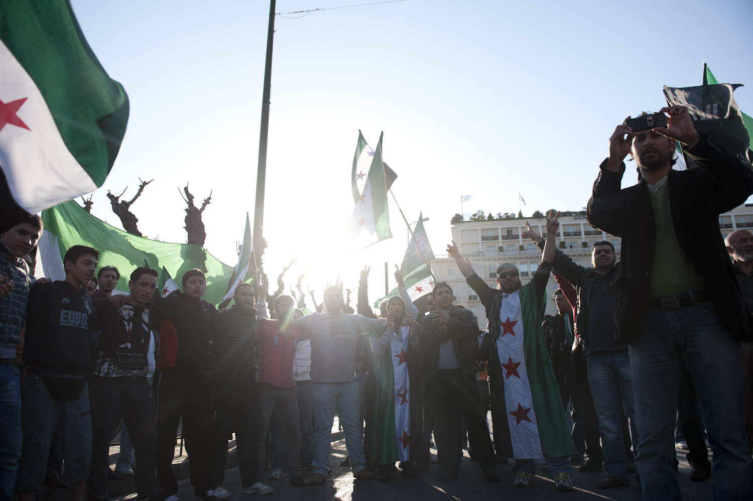 Manifestacja poparcia dla Syrii