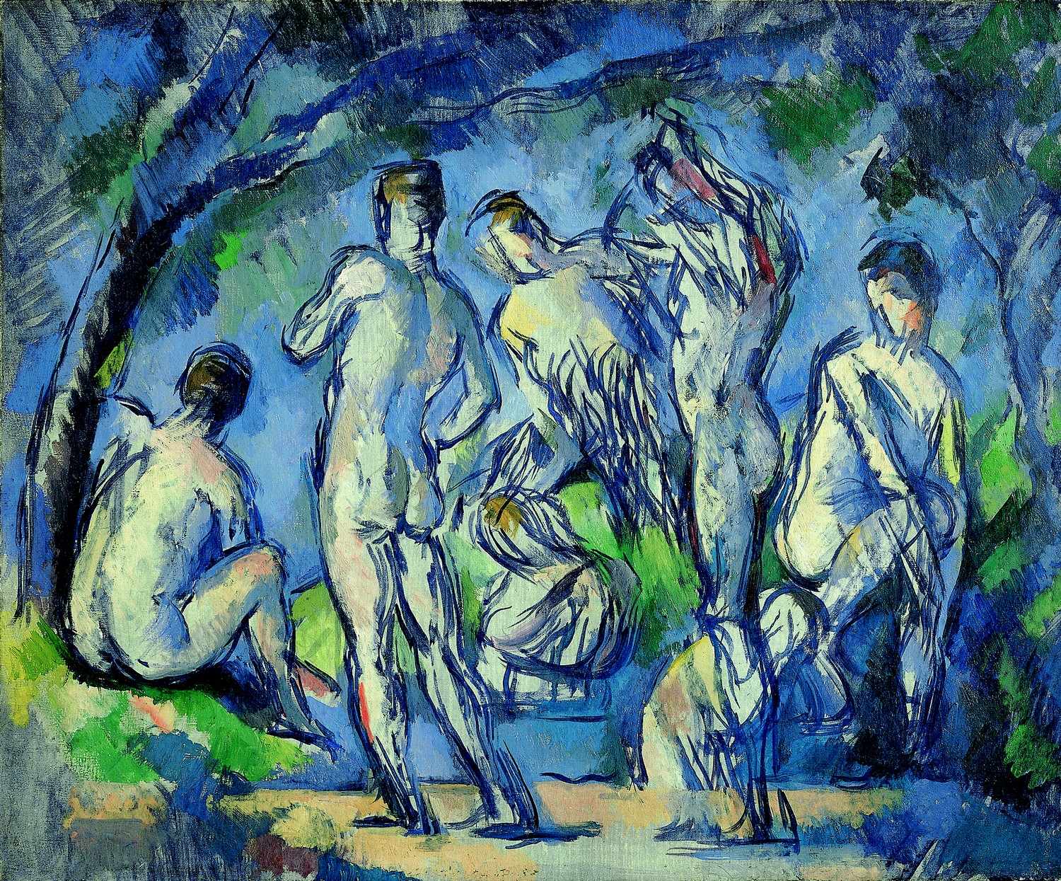 Paul Cézanne (1839-1906) Sieben Badende (Sept baigneurs), um 1900