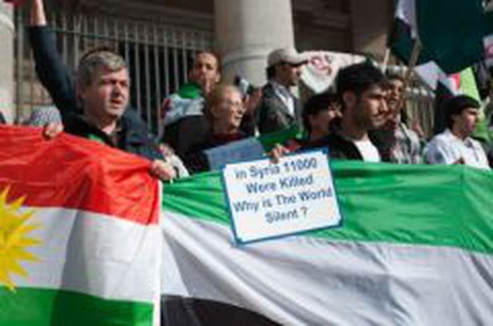 Image for Syrian protests in Brussels