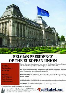 Image for BELGIAN PRESIDENCY OF THE EUROPEAN UNION. Cafebabel Debate, Tuesday 1 June