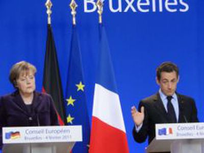 Image for Rapide histoire du couple franco-allemand et de ses rapports avec l'UE