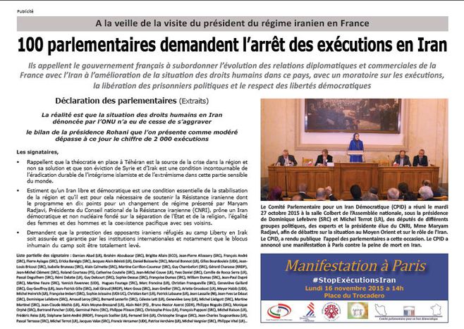 Image for Hassan Rohani en France : Et les droits de l’homme des Iraniens ?